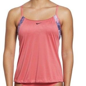 Nike Women's  Layered Tankini Swim Top-Sea Coral NWT S